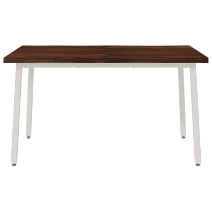 120 x 90 x 75 cm Solid Acacia Wood Dark Brown and White