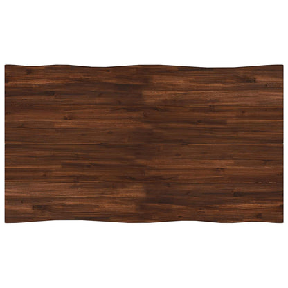 120 x 90 x 75 cm Solid Acacia Wood Dark Brown and White