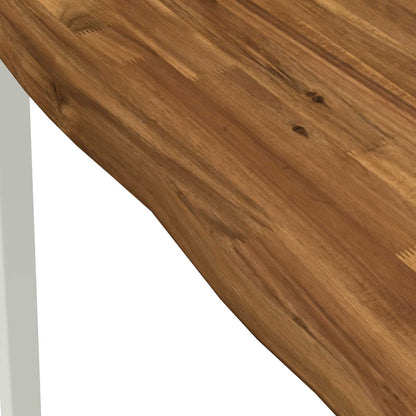 120 x 90 x 75 cm Solid Acacia Wood Natural and White