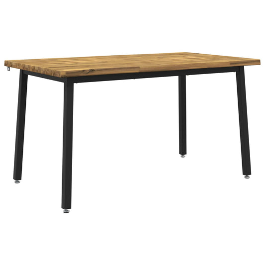 120 x 90 x 75 cm Solid Acacia Wood White and Black Rectangular