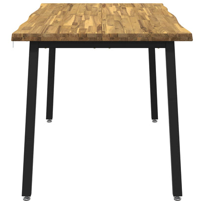 120 x 90 x 75 cm Solid Acacia Wood White and Black Rectangular