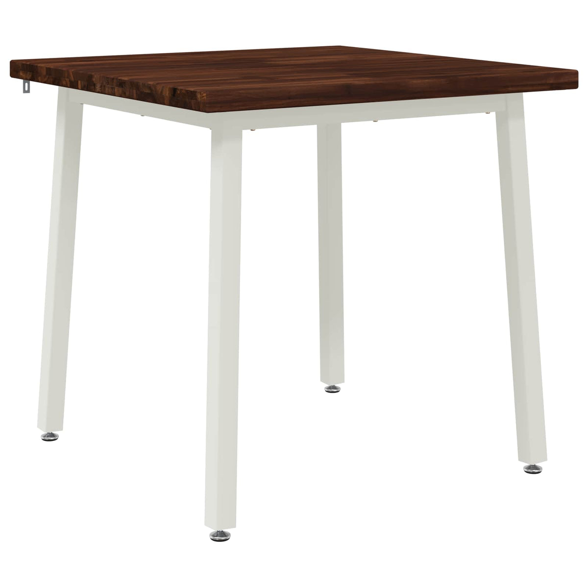 60 x 55 x 75 cm Solid Acacia Wood Dark Brown and White
