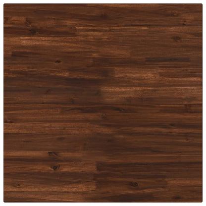 60 x 55 x 75 cm Solid Acacia Wood Dark Brown and White