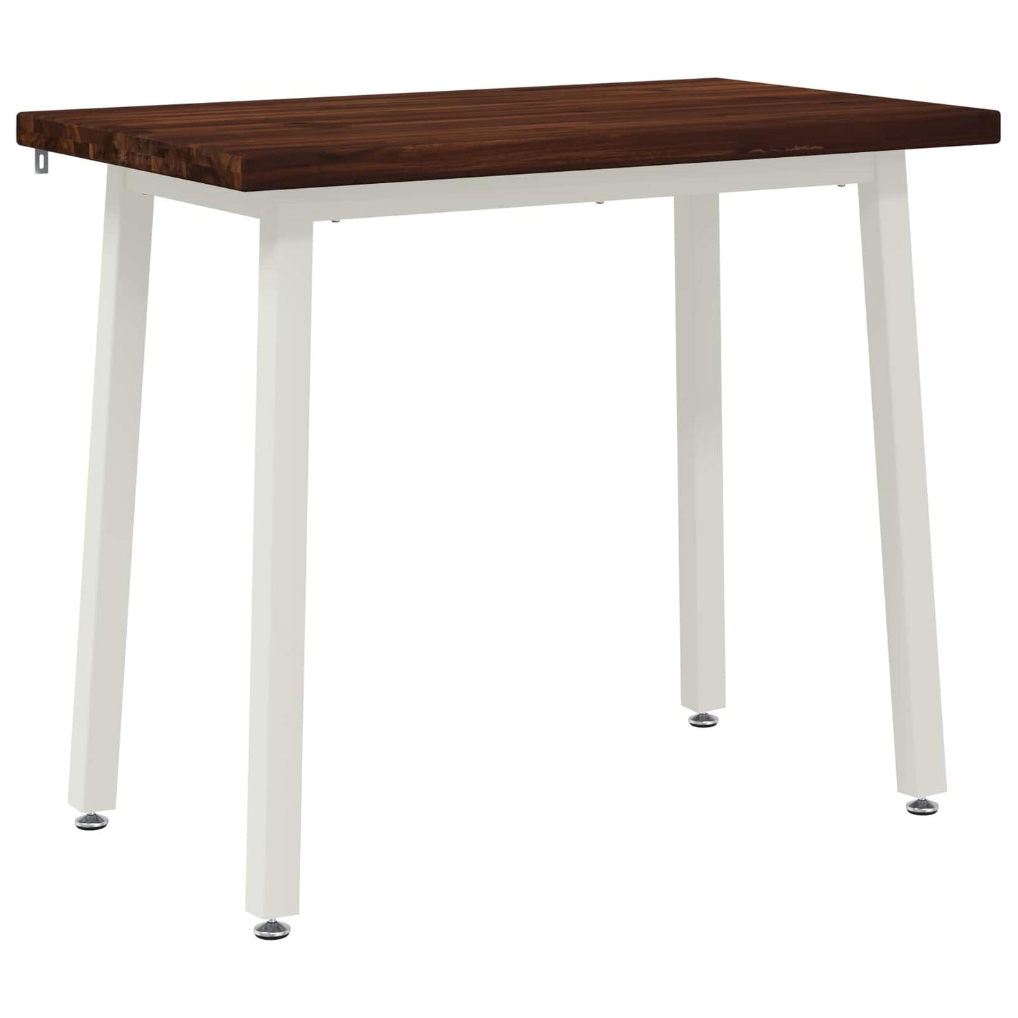 90 x 55 x 75 cm Solid Acacia Wood Dark Brown and White