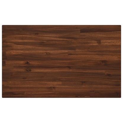 90 x 55 x 75 cm Solid Acacia Wood Dark Brown and White