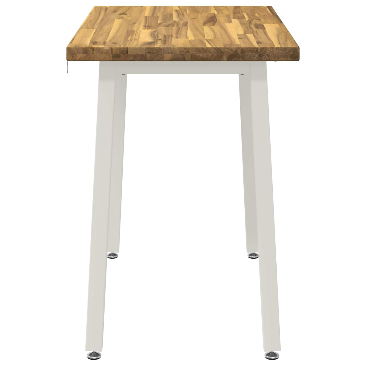 Square Dining Table 90 x 55 x 75 cm Solid Acacia Wood Whitewash