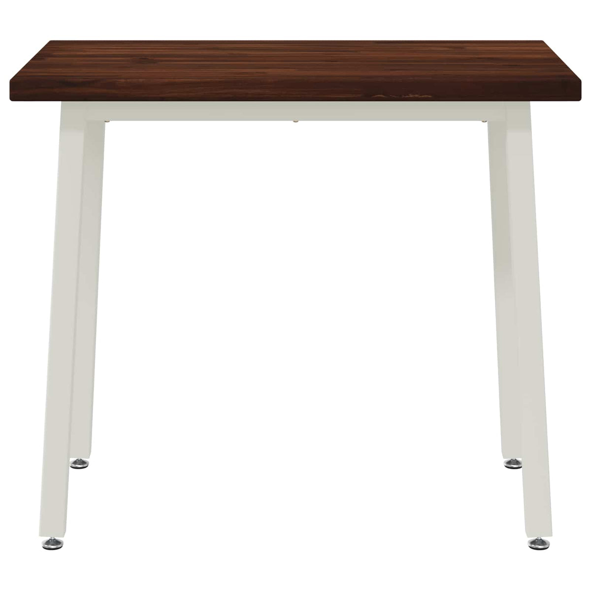 110 x 55 x 75 cm Solid Acacia Wood Dark Brown and White