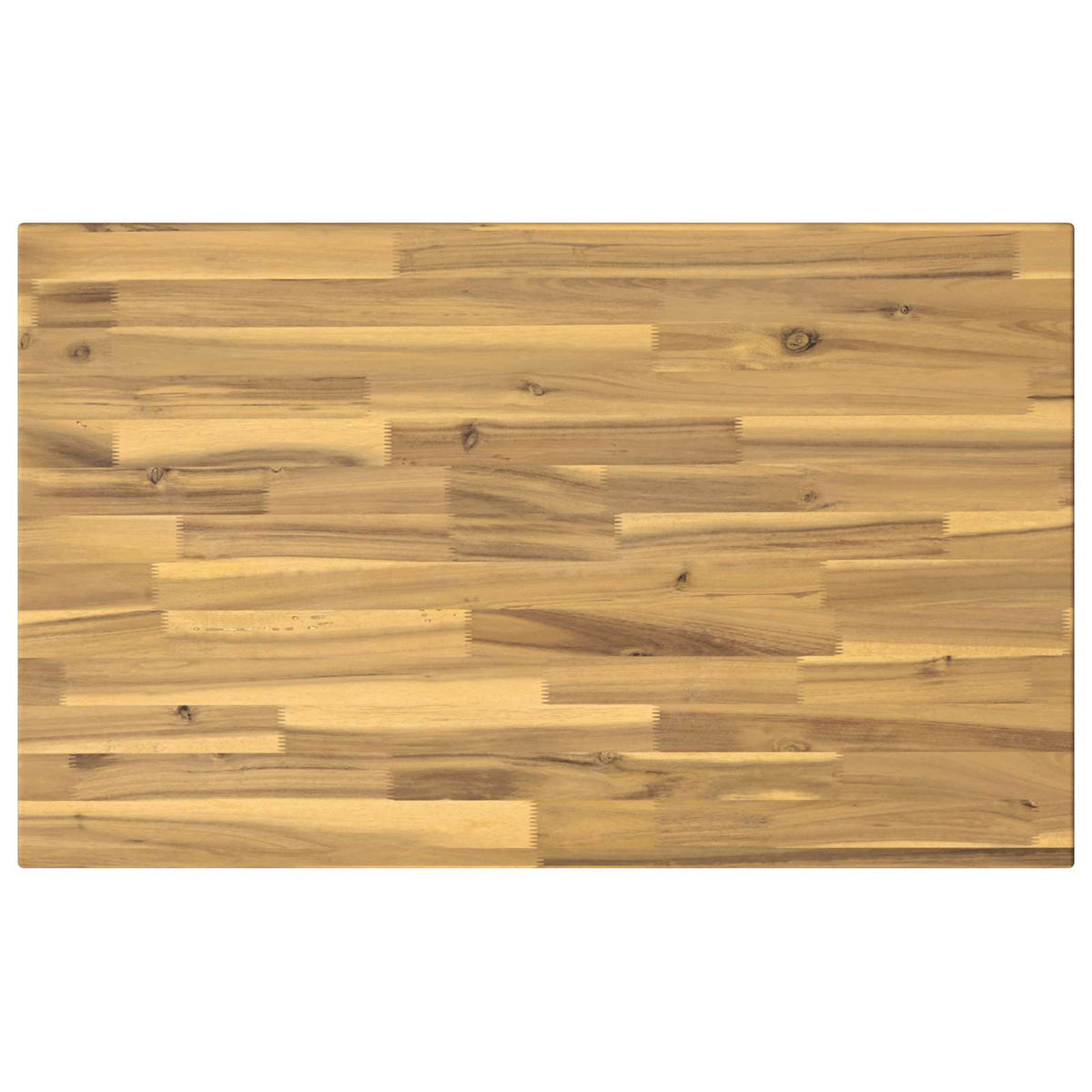 110 x 55 x 75 cm Solid Acacia Wood White and Black Rectangular