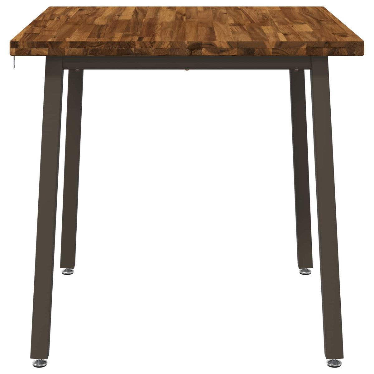 70 x 70 x 75 cm Solid Acacia Wood Natural and Coffee Square
