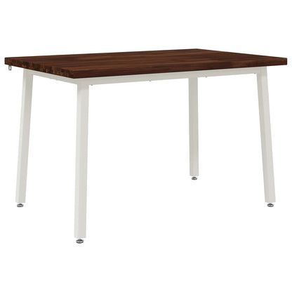 120 x 70 x 75 cm Solid Acacia Wood Dark Brown and White