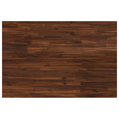 120 x 70 x 75 cm Solid Acacia Wood Dark Brown and White