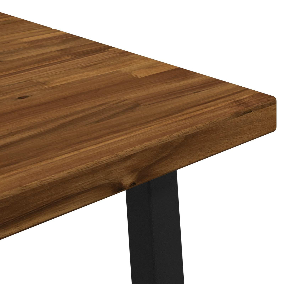 120 x 70 x 75 cm Solid Acacia Wood Natural and Black