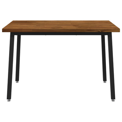 120 x 70 x 75 cm Solid Acacia Wood Natural and Black