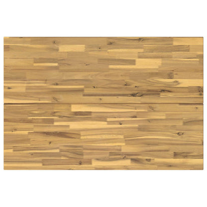 120 x 70 x 75 cm Solid Acacia Wood White and Black Rectangular