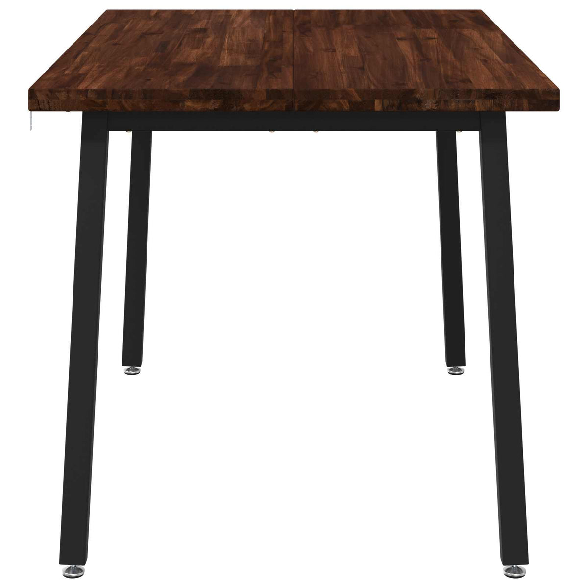 120 x 80 x 75 cm Solid Acacia Wood Dark Brown and Black