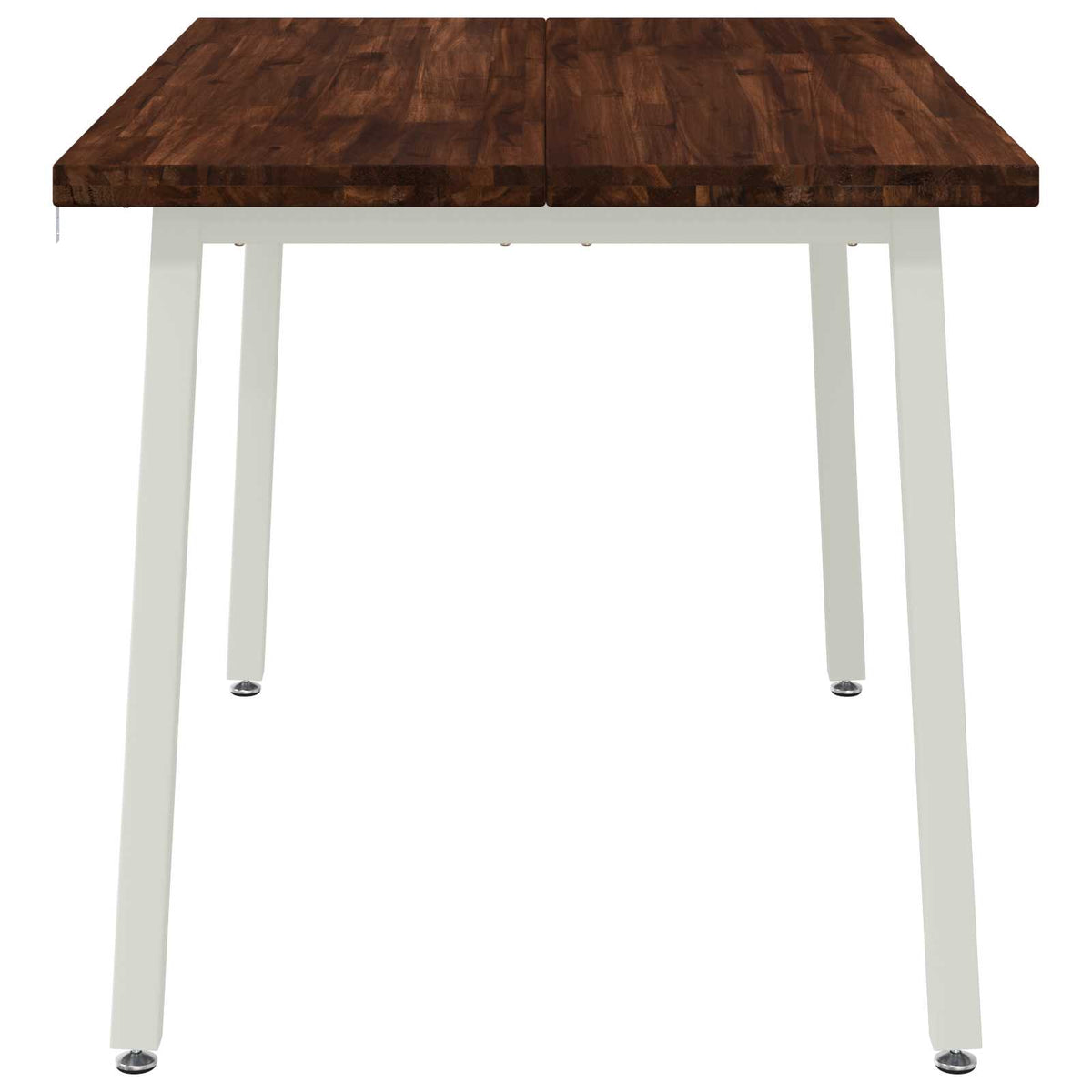 120 x 80 x 75 cm Solid Acacia Wood Dark Brown and White
