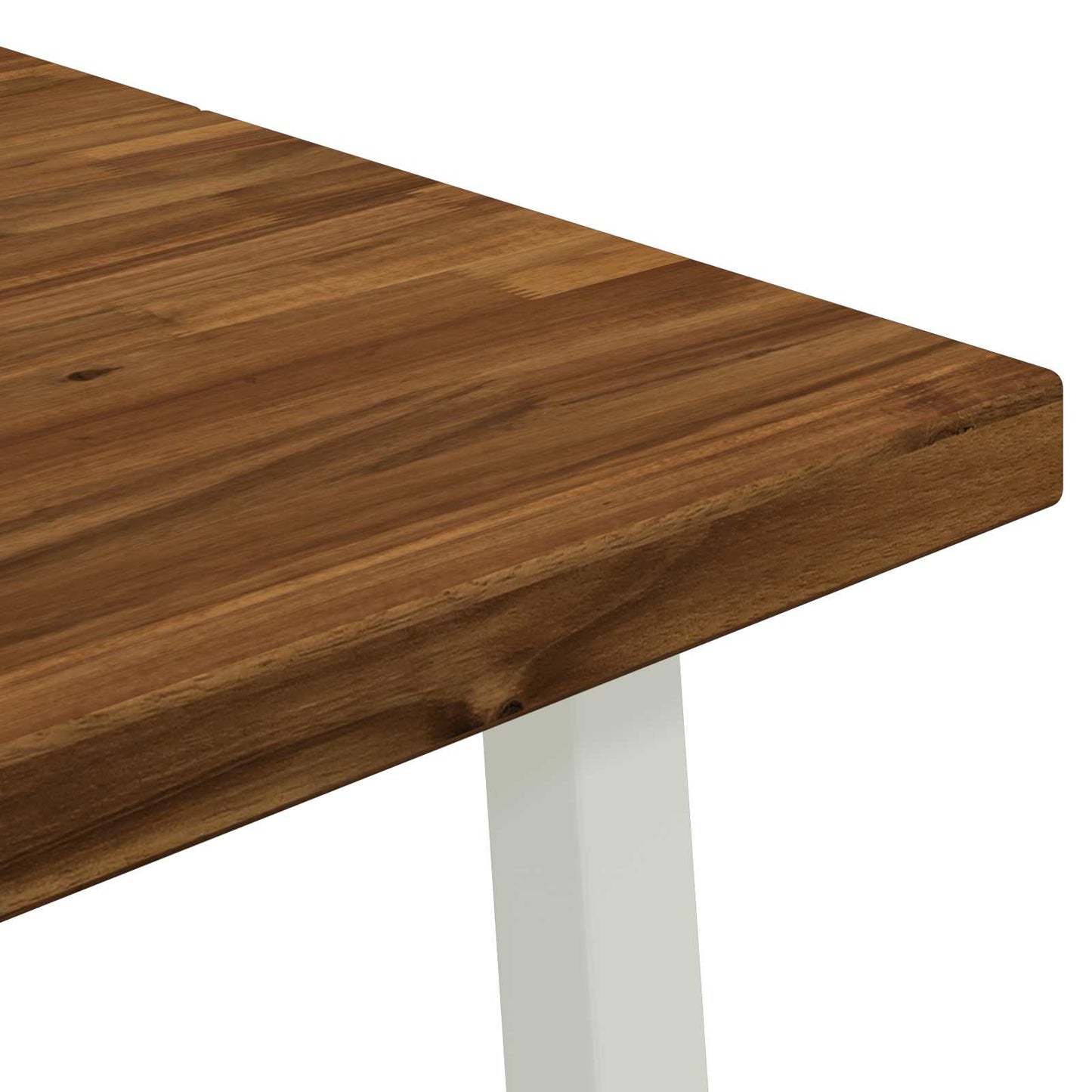 120 x 80 x 75 cm Solid Acacia Wood Natural and White
