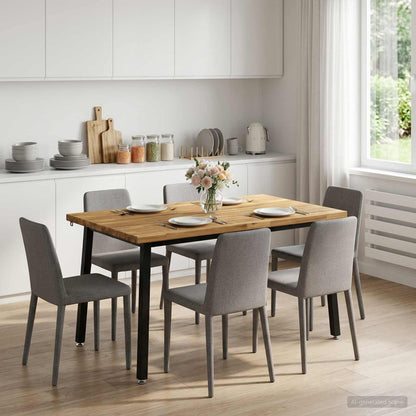 120 x 80 x 75 cm Solid Acacia Wood White and Black Rectangular