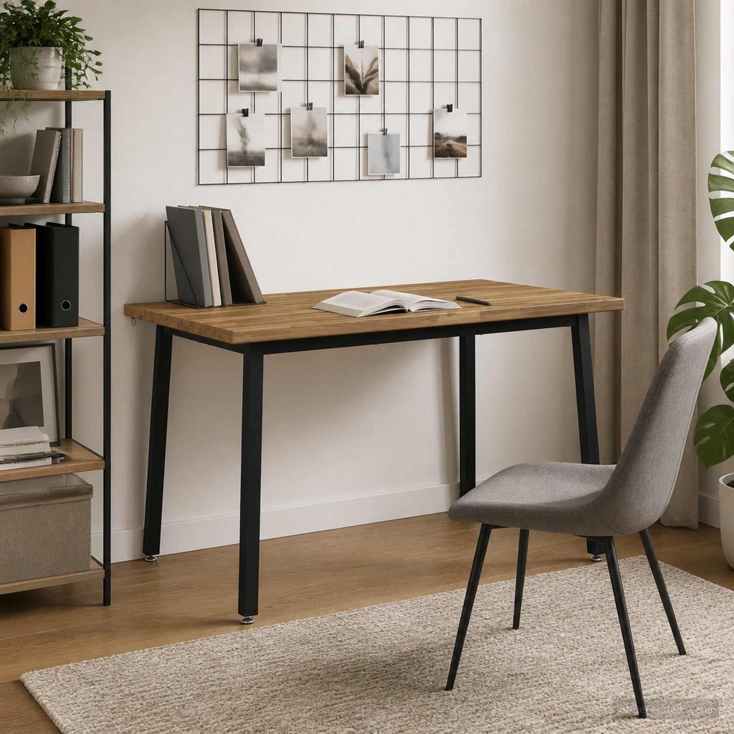 120 x 70 x 75 cm Solid Acacia Wood White and Black Rectangular