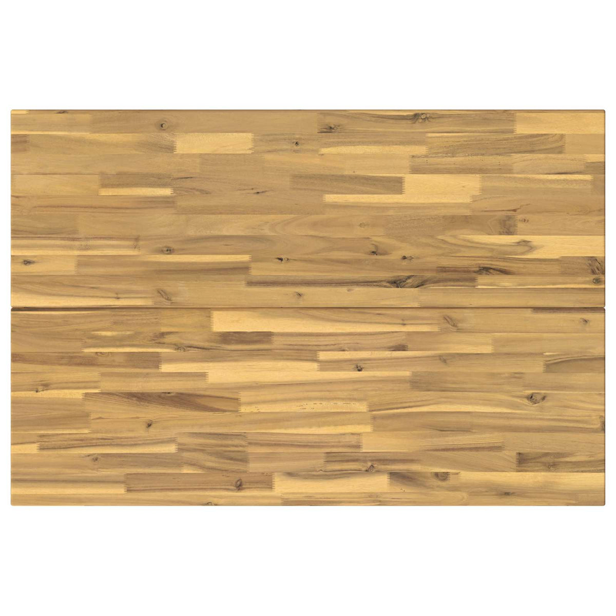 120 x 80 x 75 cm Solid Acacia Wood White and Black Rectangular