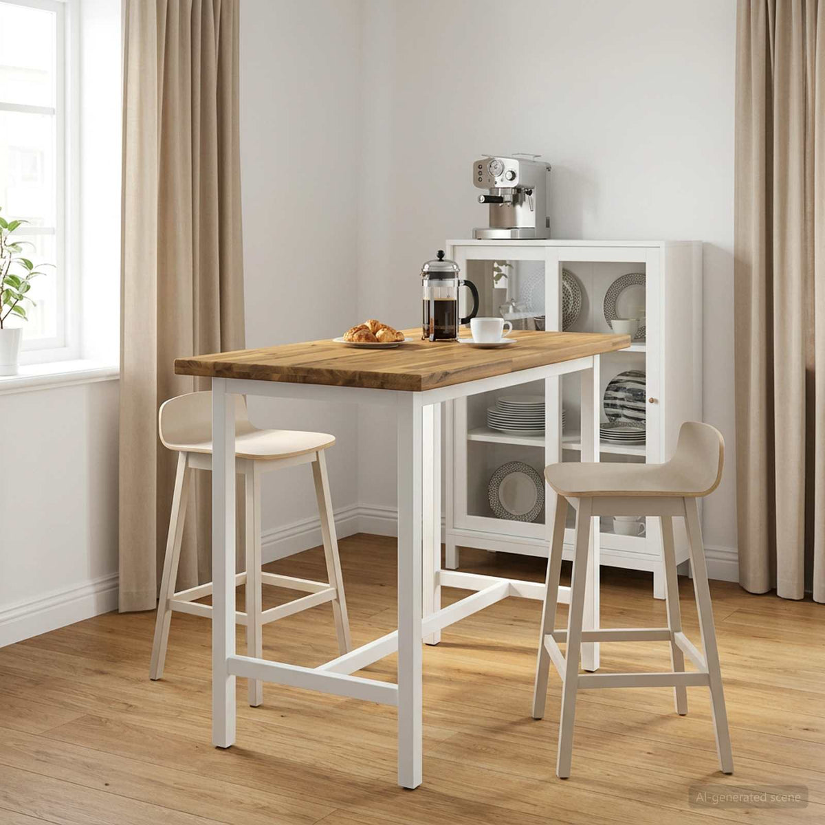 Rectangular Table Top 130 x 40 x 3.5 cm Rectangular White