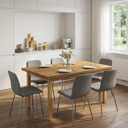 Rectangular Table Top 80 x 80 x 3.2 cm Square Solid Acacia Wood