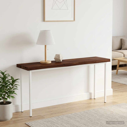 Live Edge Table Top 130 x 30 x 3.5 cm Rectangular Dark Brown