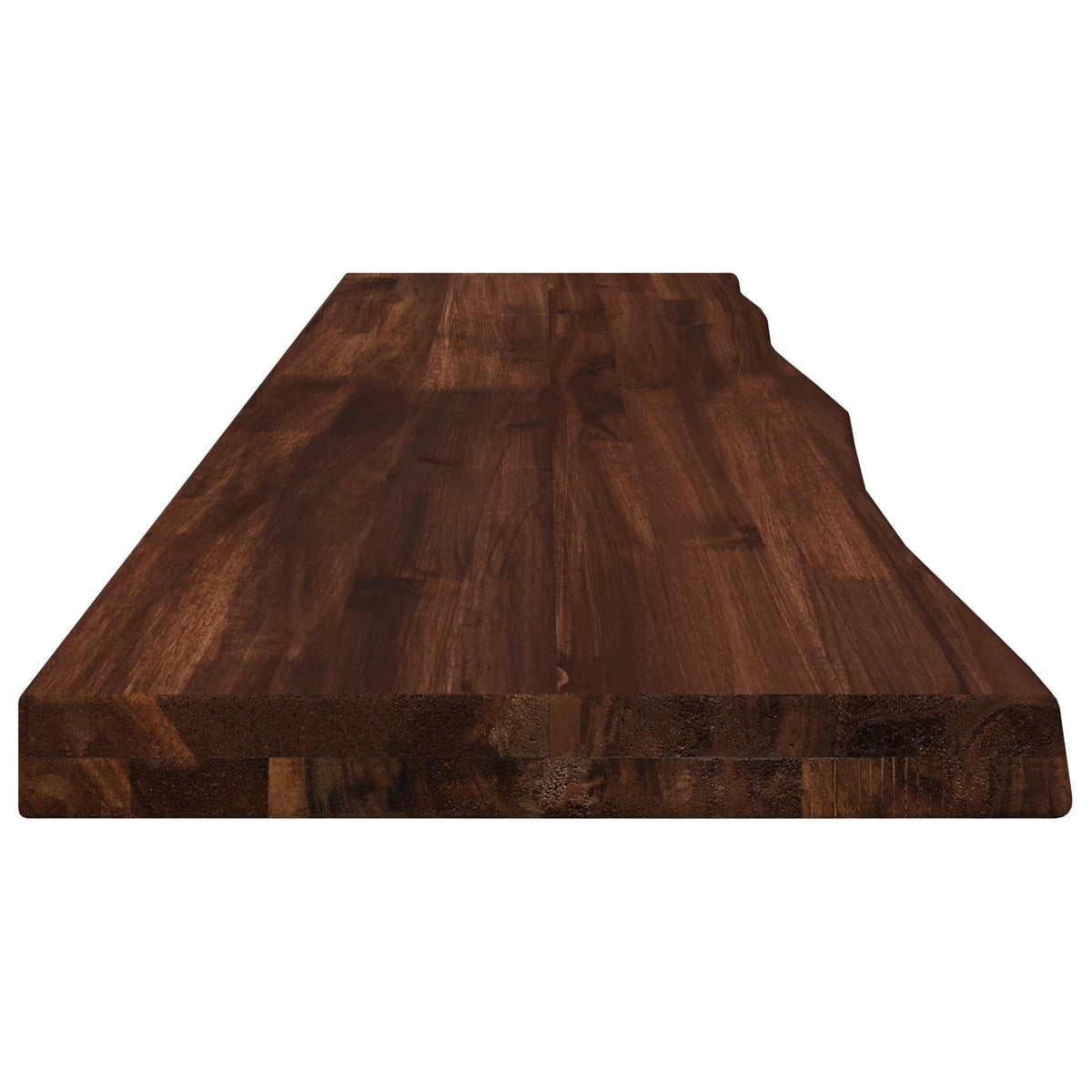 Live Edge Table Top 100 x 30 x 3.5 cm Rectangular Dark Brown