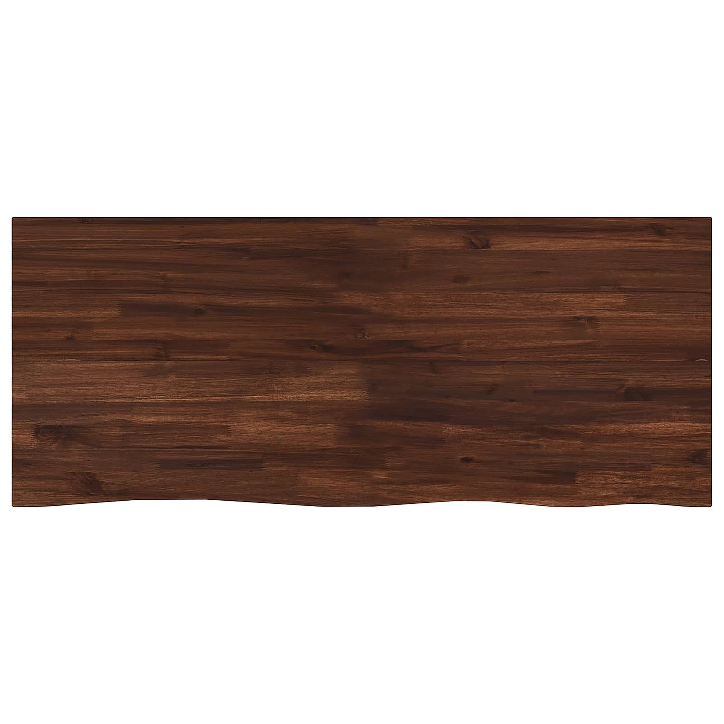 Live Edge Table Top 130 x 40 x 3.5 cm Rectangular Dark Brown