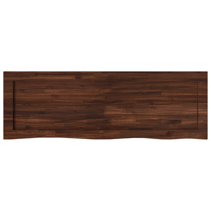 Live Edge Table Top 140 x 40 x 3.5 cm Rectangular Dark Brown