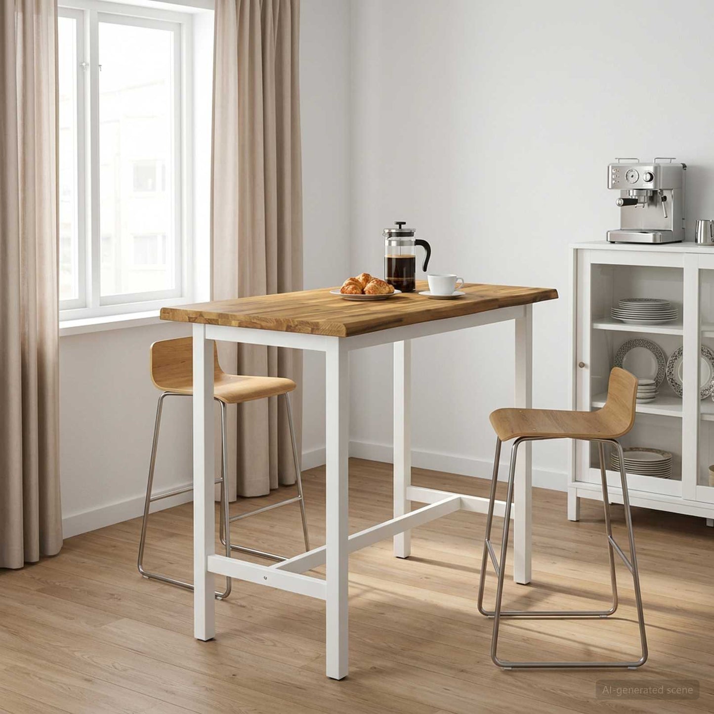 Live Edge Table Top 140 x 40 x 3.5 cm Rectangular White