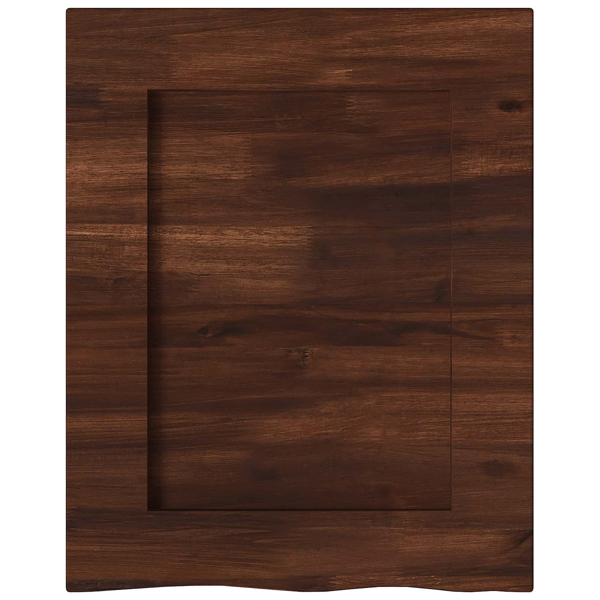 Live Edge Table Top 60 x 50 x 3.5 cm Rectangular Dark Brown