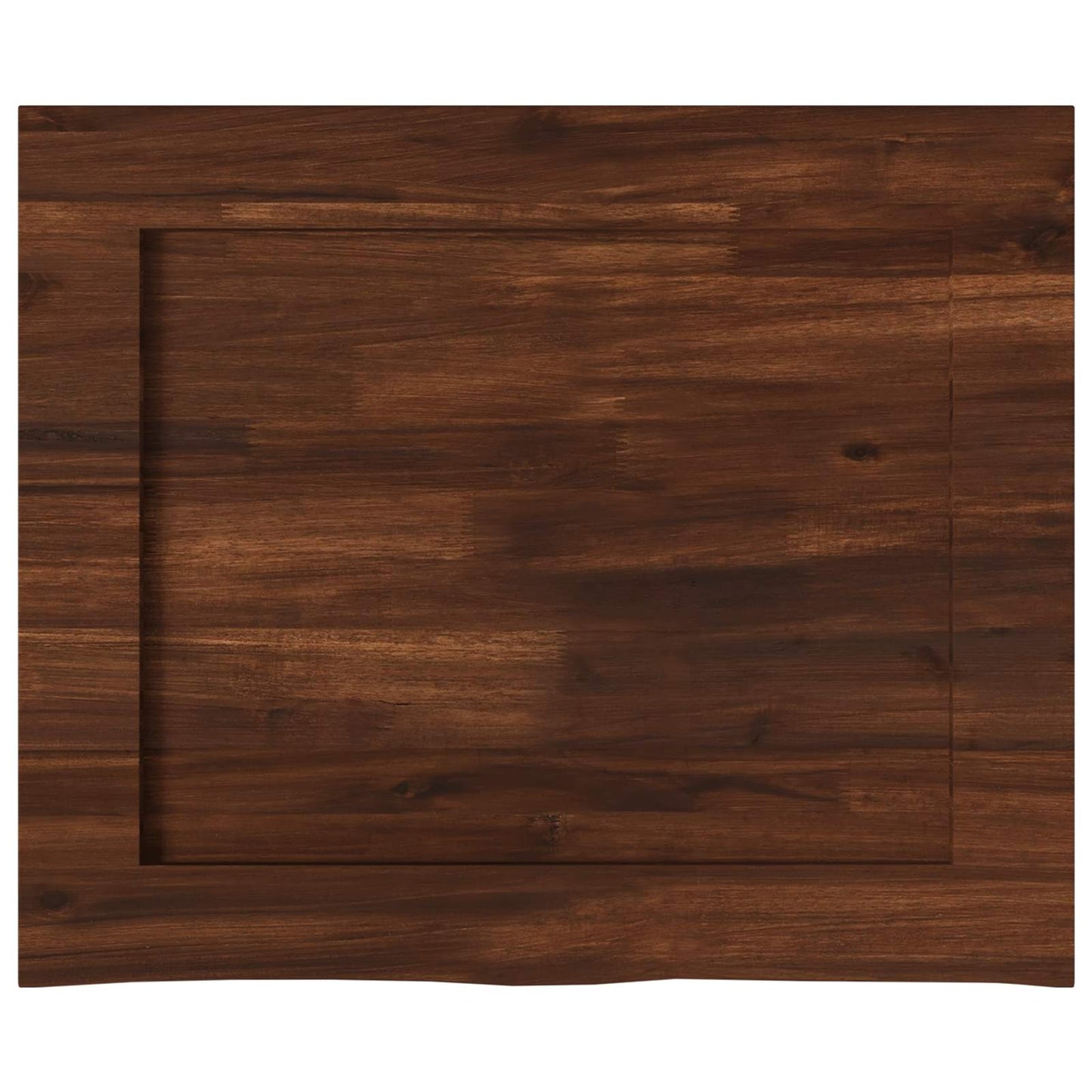 Live Edge Table Top 70 x 50 x 3.5 cm Rectangular Dark Brown