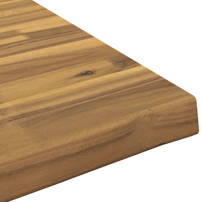 Live Edge Table Top 70 x 50 x 3.5 cm Rectangular White