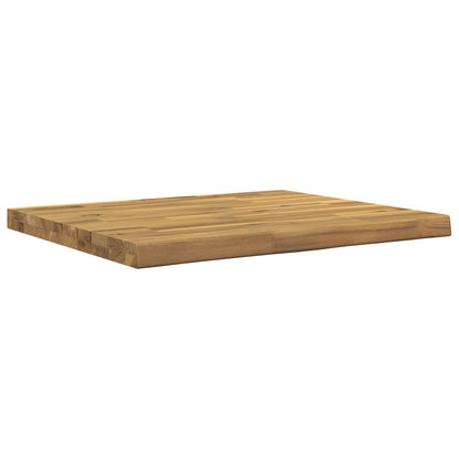 Live Edge Table Top 80 x 50 x 3.5 cm Rectangular White