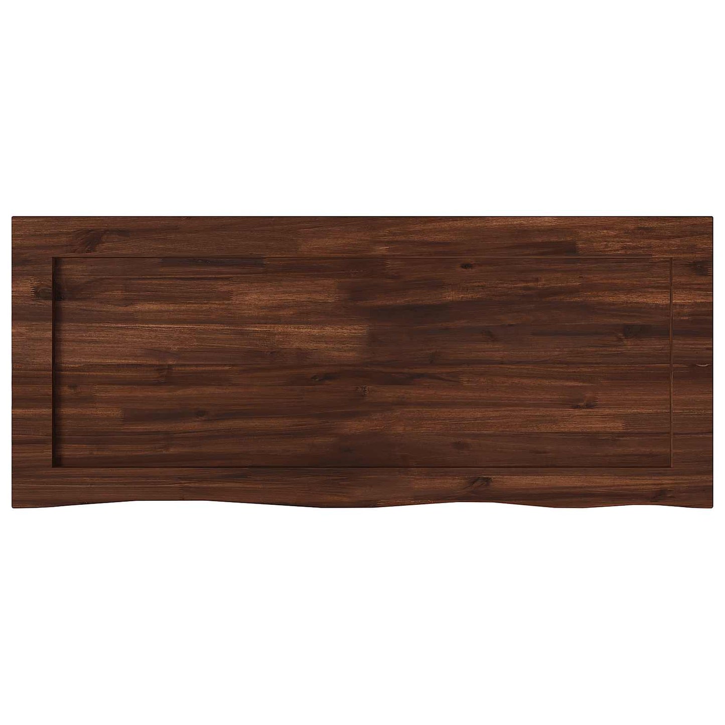 Live Edge Table Top 120 x 50 x 3.5 cm Rectangular Dark Brown
