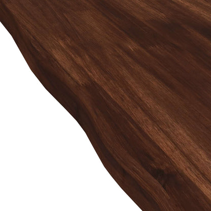 Live Edge Table Top 70 x 60 x 3.5 cm Rectangular Dark Brown