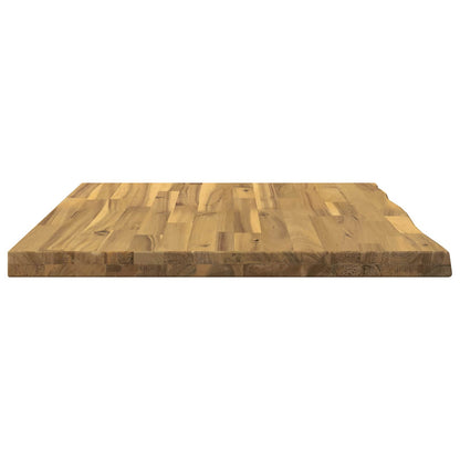 Live Edge Table Top 70 x 60 x 3.5 cm Rectangular White