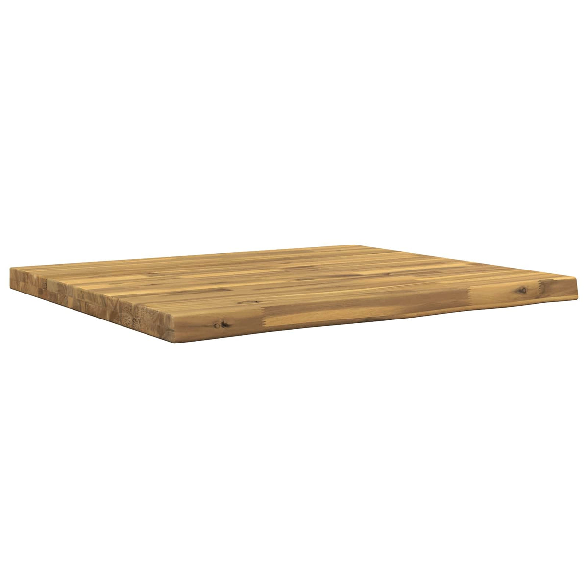 Live Edge Table Top 80 x 60 x 3.5 cm Rectangular White
