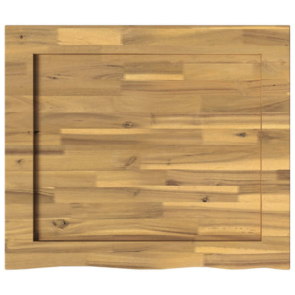 Live Edge Table Top 80 x 60 x 3.5 cm Rectangular White