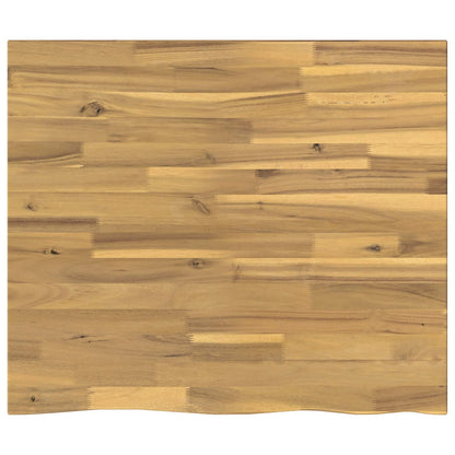 Live Edge Table Top 80 x 60 x 3.5 cm Rectangular White