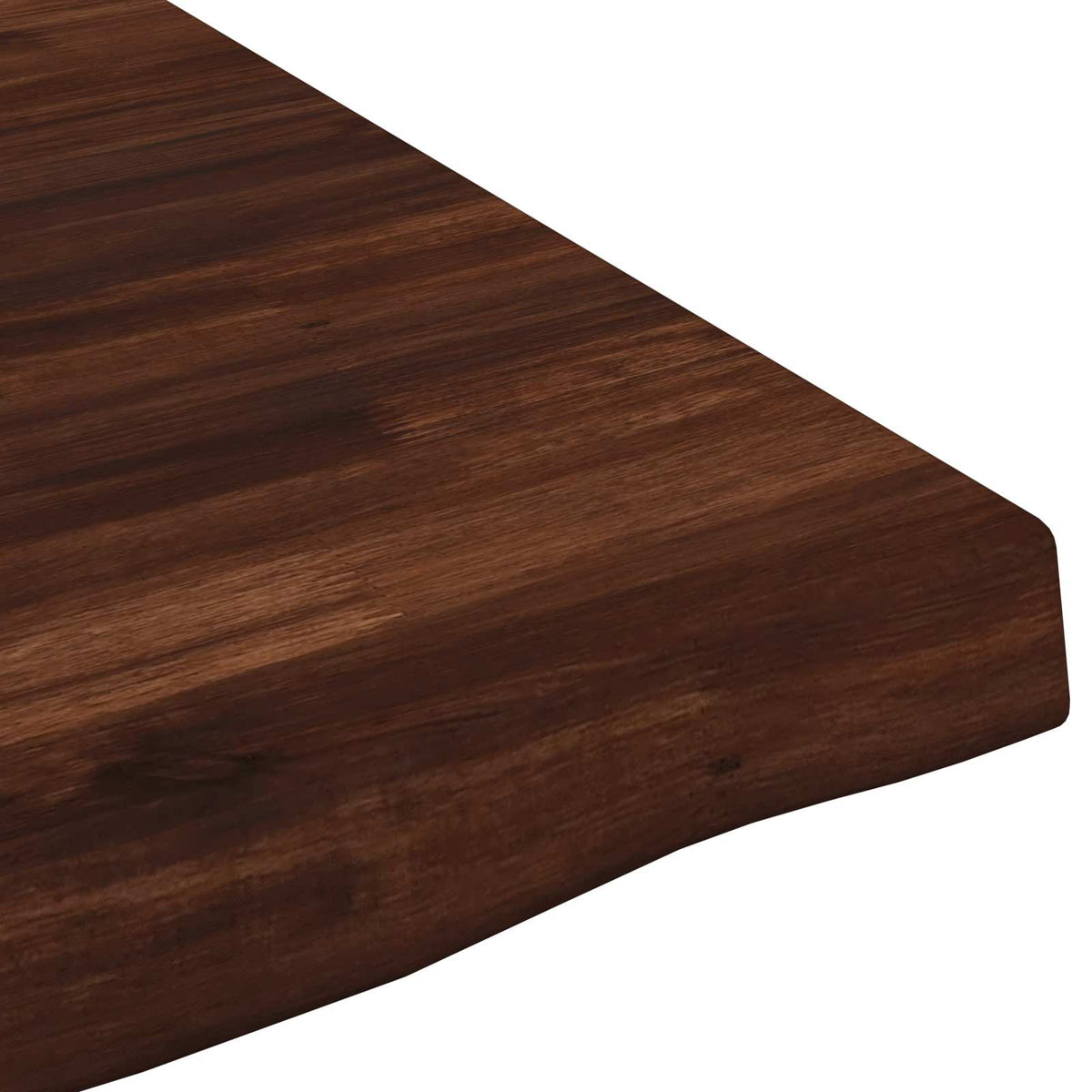 Live Edge Table Top 90 x 60 x 3.5 cm Rectangular Dark Brown