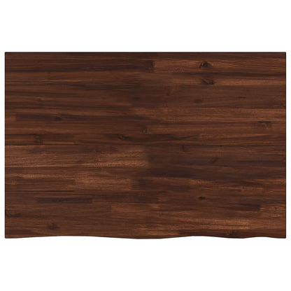 Live Edge Table Top 90 x 60 x 3.5 cm Rectangular Dark Brown