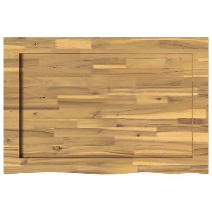 Live Edge Table Top 90 x 60 x 3.5 cm Rectangular White