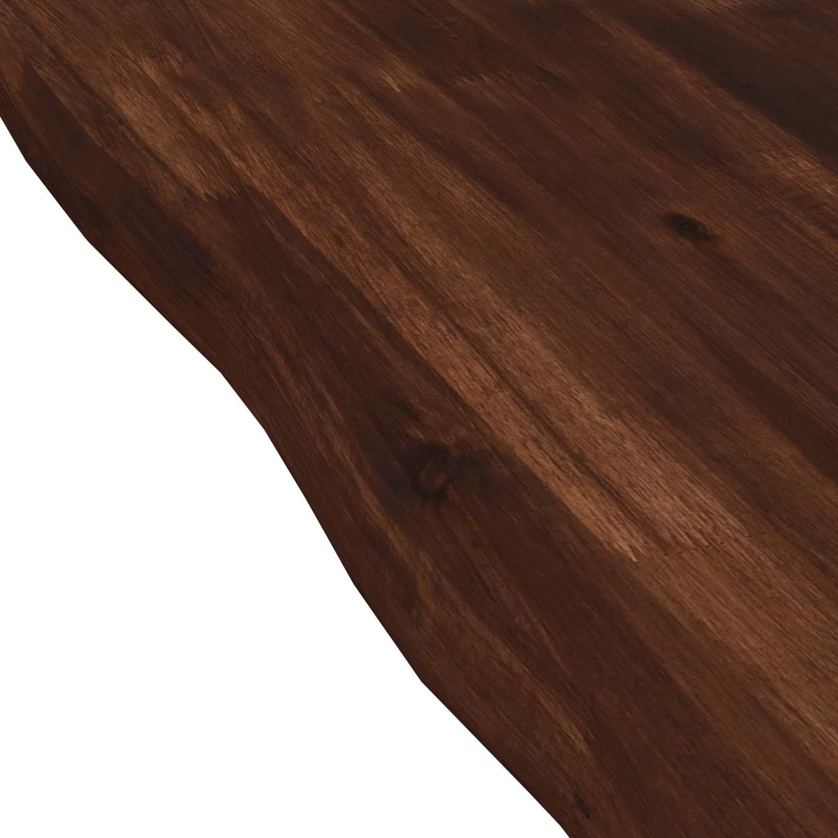 Live Edge Table Top 110 x 60 x 3.5 cm Rectangular Dark Brown