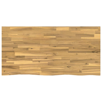 Live Edge Table Top 120 x 60 x 3.5 cm Rectangular White