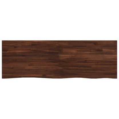 Live Edge Table Top 140 x 60 x 3.5 cm Rectangular Dark Brown