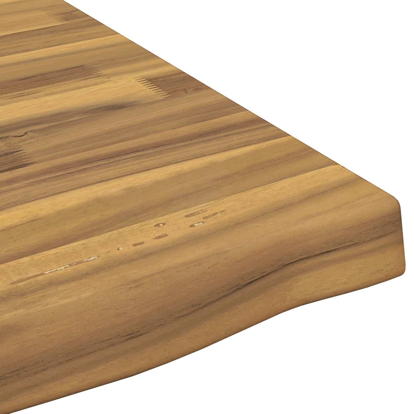 Live Edge Table Top 140 x 60 x 3.5 cm Rectangular White