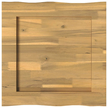 Live Edge Table Top 40 x 40 x 3.5 cm Square Solid Acacia Wood