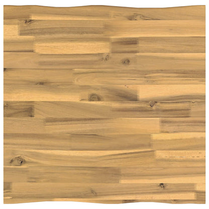 Live Edge Table Top 40 x 40 x 3.5 cm Square Solid Acacia Wood